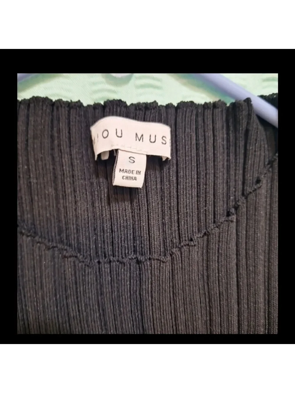 Fitted Long Length Moiu Muse Black Ribbed Maxi Dress Size Small